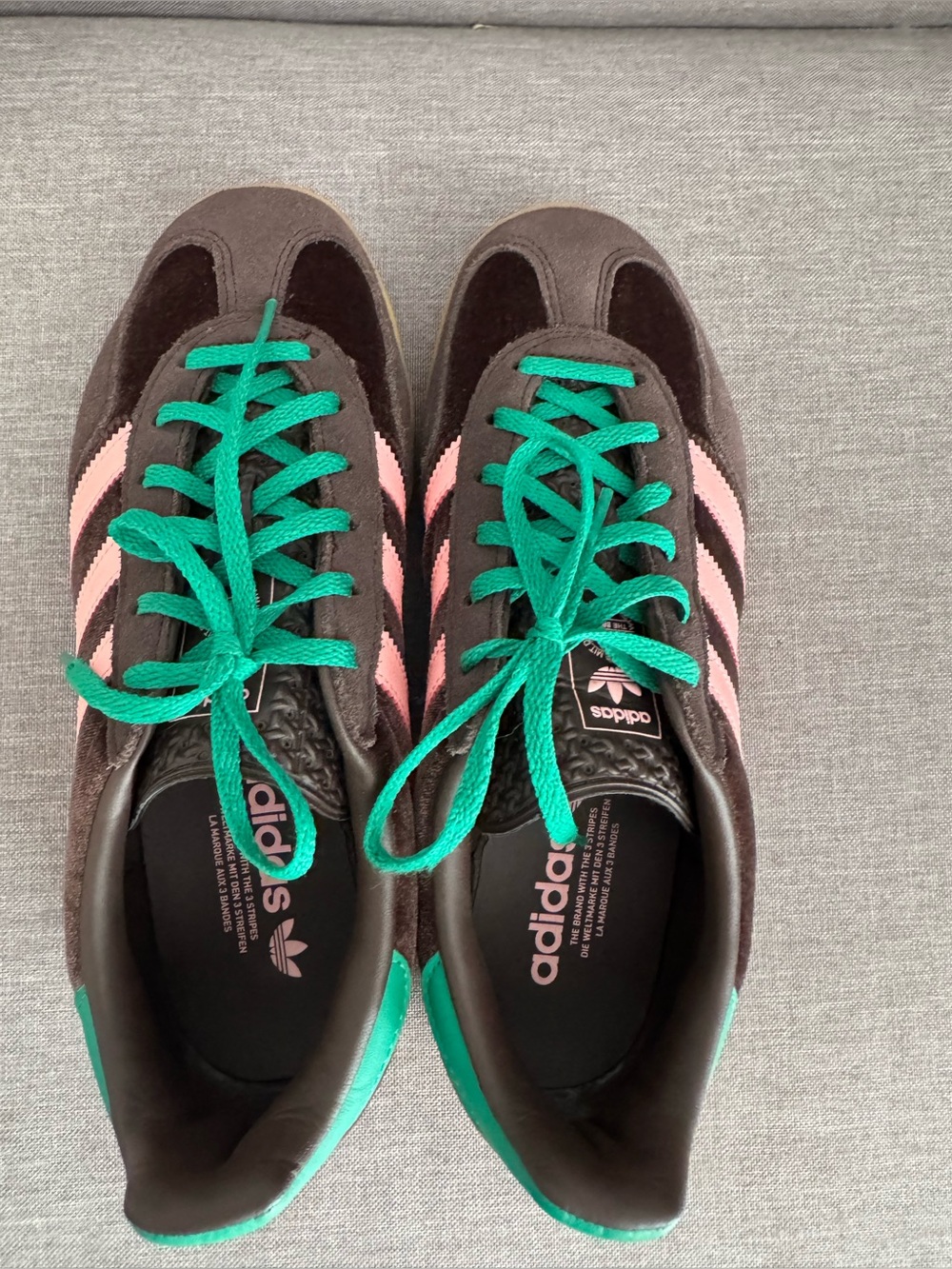 Adidas Originals Gazelle Indoor
Brown Pink Green Sneakers - Picture 4 of 11